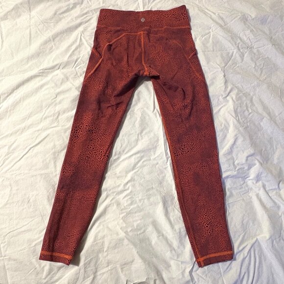 NWOT Lululemon Invigorate High-Rise Tight 25" Crackle Orange Training Leggings 6 - Picture 6 of 11